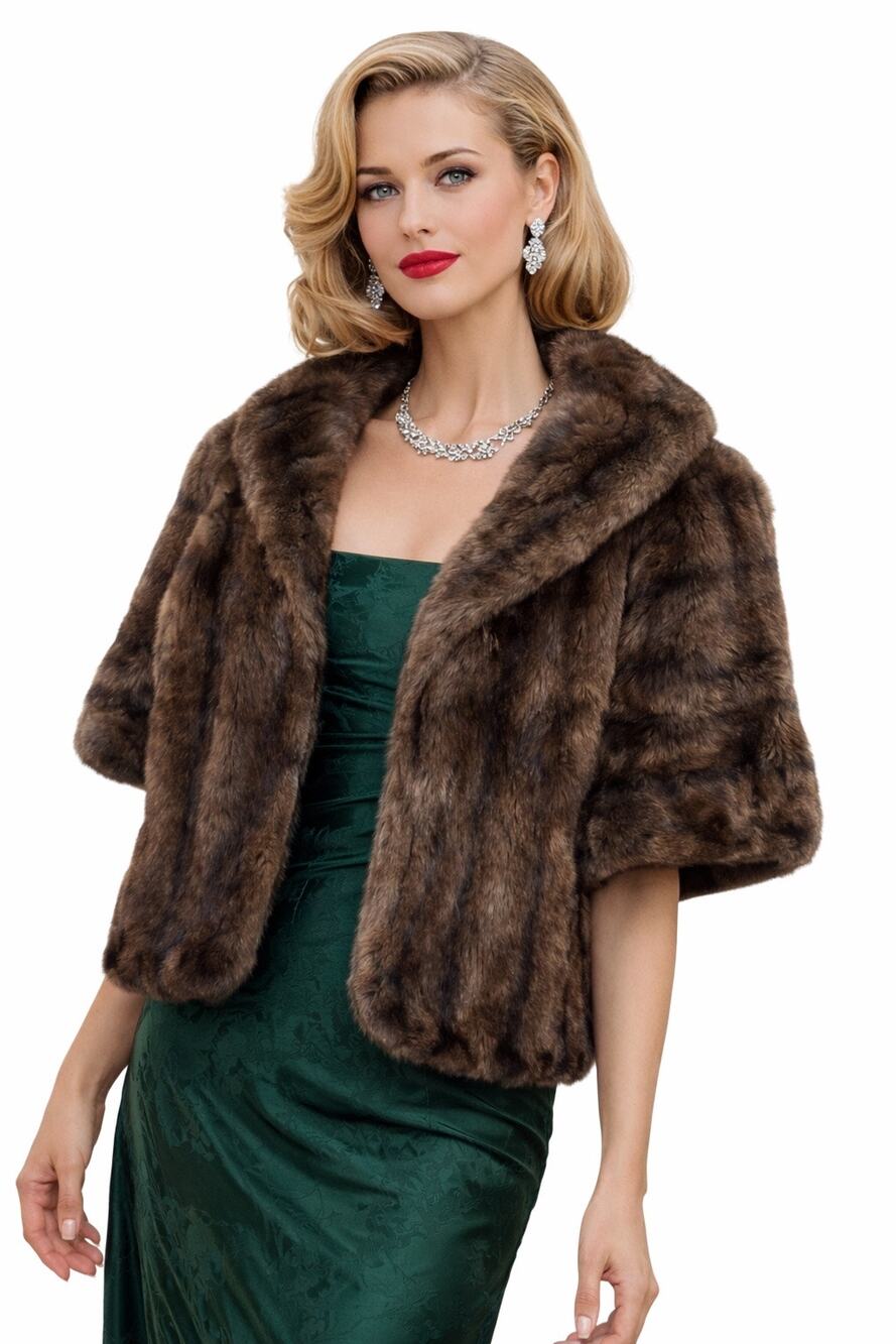 1960s Regina Glenara by Glenoit Mink Fur Stole Capelet Balero Wrap